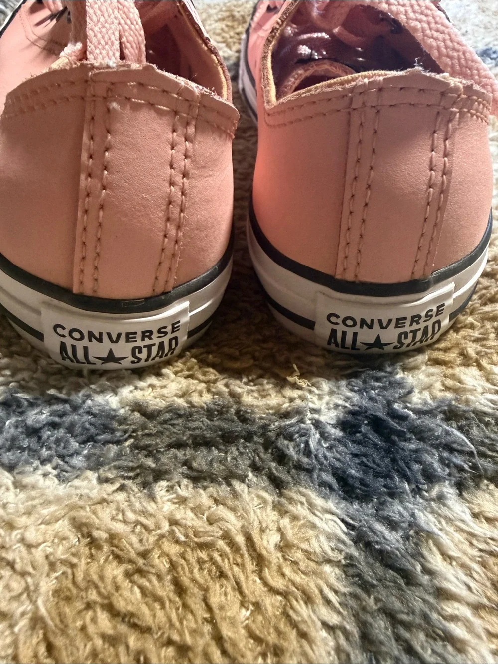 Kids Casual Pink Lace-Up Converse Sneakers 2.5